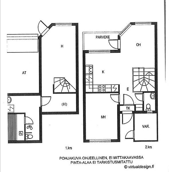 Rivitalo 3h 71+13m2 autotalli/varasto